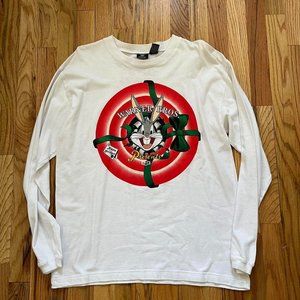 Vintage Looney Toons Warner Brothers Happie Holidays long sleeve